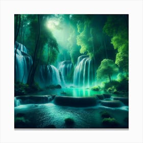 Waterfall In The Forest 3 Canvas Print