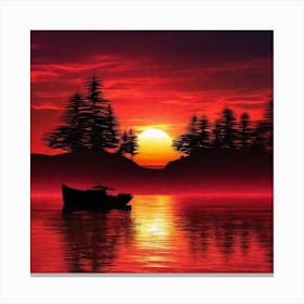 Sunset Painting 23 Canvas Print