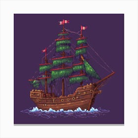 Pixel Ship 1 Canvas Print