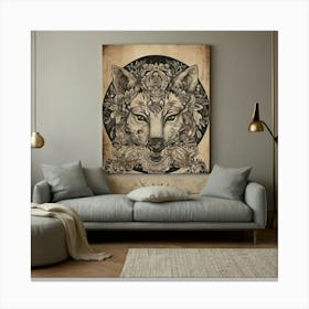 Wolf Painting Canvas Print