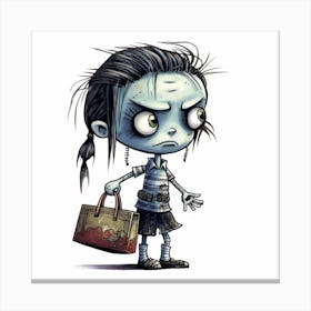 Zombie Girl Canvas Print