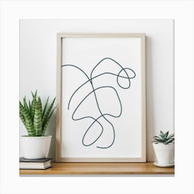 Abstract Line Art Print Painting(2) Canvas Print