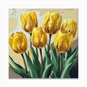 Yellow Tulips 1 Canvas Print