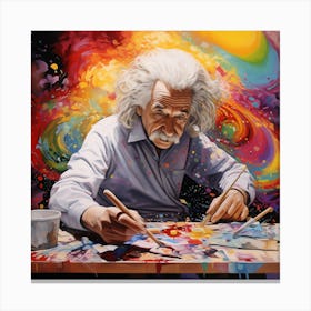 Einstein Paints Canvas Print
