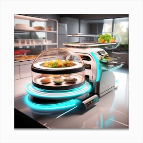 Futuristic Kitchen 4 Canvas Print