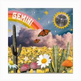 Gemini Collage Canvas Print