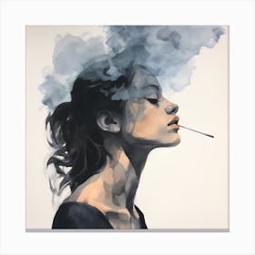 Cigarette Smoke Canvas Print