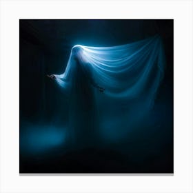 Spirit Trapped Screaming Partially Visible Through A Delicate Translucent Veil Ethereal Essence (2) Canvas Print