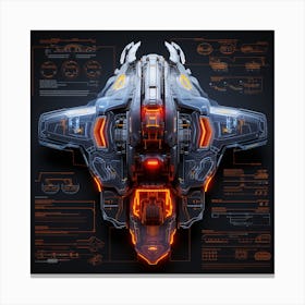 Futuristic Spaceship 2 Canvas Print