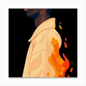 Man In Flames Canvas Print