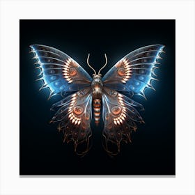 Moth made of Light Canvas Print