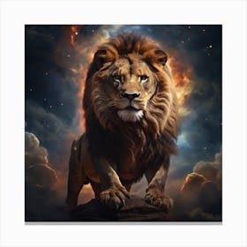 Lion In The Sky _ Emerges From The Heart Of The Sky Canvas Print