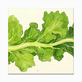 Kale Leaf Canvas Print