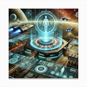 A Sci Fi Depiction Of The Solaris Command Platform 2 Canvas Print