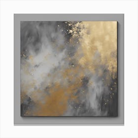 Abstract Gold And Silver Painting Canvas Print