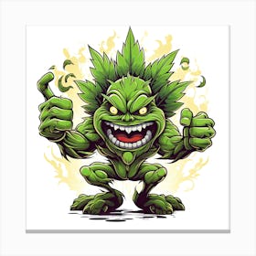 Weed Monster Canvas Print