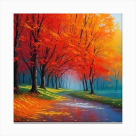 Autumn In The Park Canvas Print