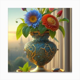 Vase Unique And Rare Decorative Antique Canvas Print