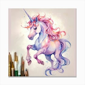 Unicorn Drawing Canvas Print