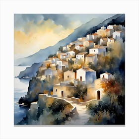 Greece Village Canvas Print