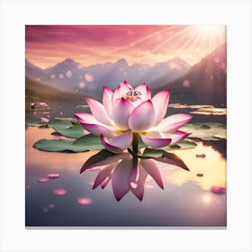 Lotus Flower lake Canvas Print