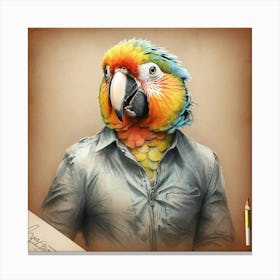 Parrot Portrait 1 Canvas Print