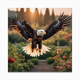 Bald Eagle In Flight Canvas Print