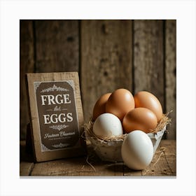 Free Eggs Canvas Print