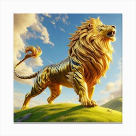 Golden Lion 3 Canvas Print