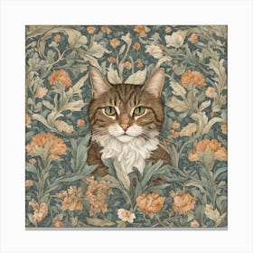 William Morris Inspired Cats Collection Art Print (2) Canvas Print