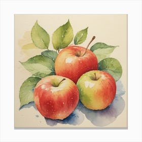 Apple Painting Canvas Print