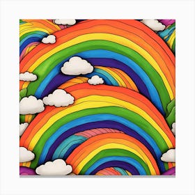 Rainbows And Clouds Canvas Print