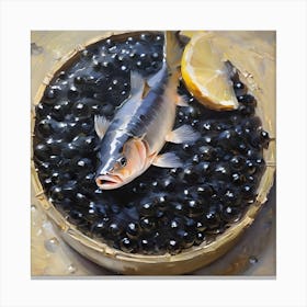 OIL PAINTING OF RUSSIAN CAVIAR Canvas Print