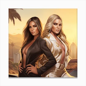 GTA Style kardashian 1 Canvas Print