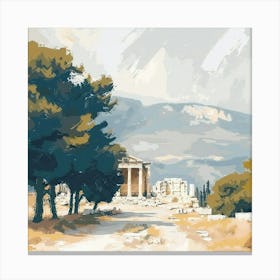 Acropolis Painting 1 Canvas Print