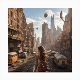 Street Cityscape Canvas Print