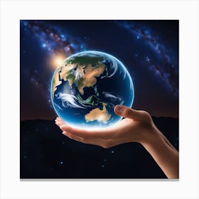 Earth In Hand Canvas Print