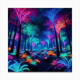 Neon Forest Canvas Print
