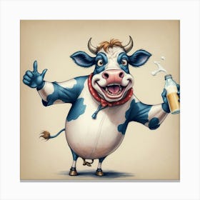 Cartoon Cow 18 Canvas Print