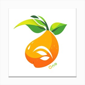 One Fruit Logo Canvas Print