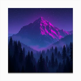 Purple Mountain Landscape 2 Canvas Print