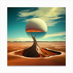 Tree In The Desert Canvas Print