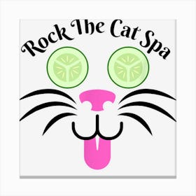 Funny Rock The Cat Spa For Kitty Cat Lovers Canvas Print