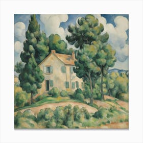 House And Trees Paul Cézanne Art Print 0 Canvas Print