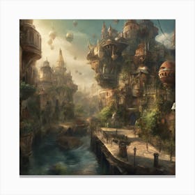 Fantasy City 66 Canvas Print