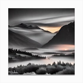 Sunrise In The Mountains 2 Canvas Print