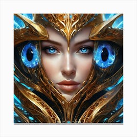 Portrait Of A Warrior bn Canvas Print