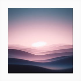 Soothing Minimalist Sunset Landscape Wall Art Canvas Print