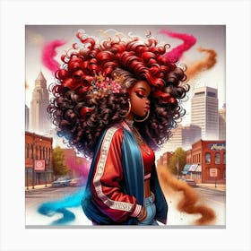 Afro Girl 1 Canvas Print