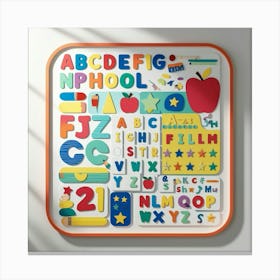 Alphabet Wall Art 3 Canvas Print